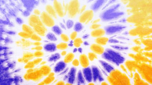 istock Colorful tie-dye pattern background with yellow and blue staines 1433561757