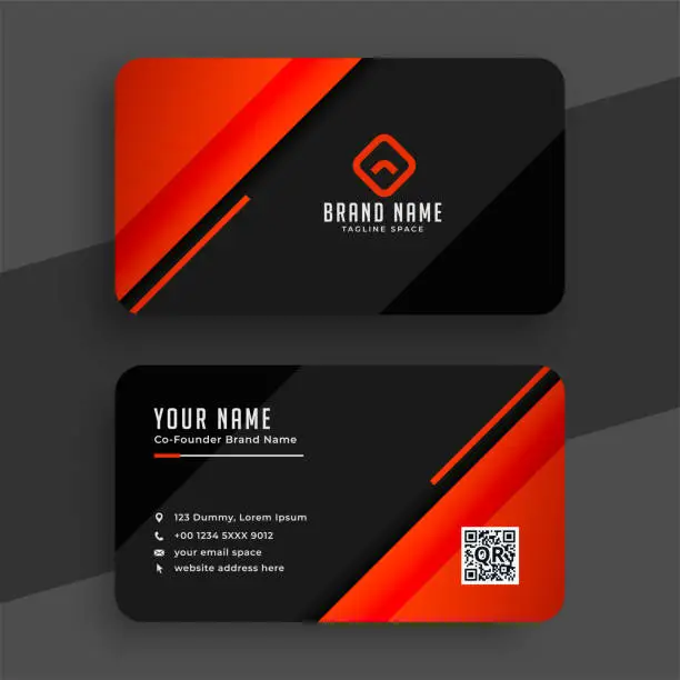 Vector illustration of Abstract professional ready business visiting card template vector