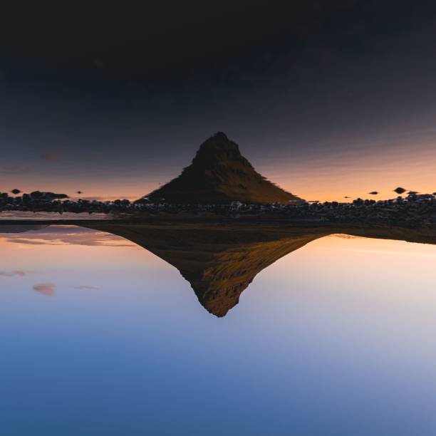 istock Of Kirkjufell during sunset with clear sky 1433562333
