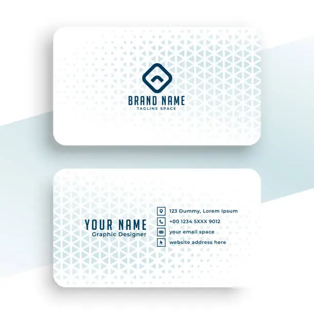Vector illustration of Abstract blue halftone elegant business card template