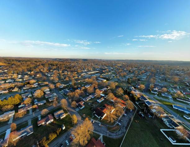 istock Aerial view to a town in summer 1433563325
