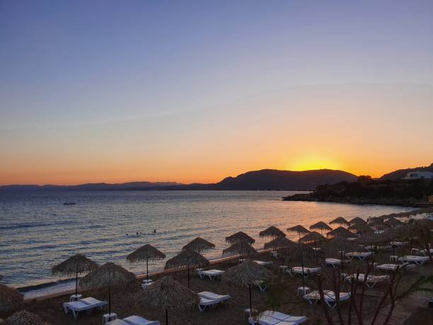 istock Beautiful soft sunset over the beach 1433563397