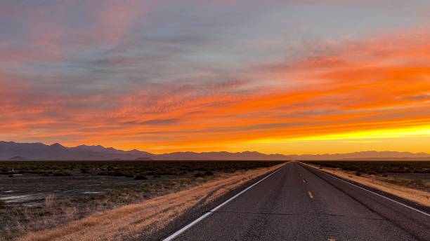 istock Sunset at State Route 140 highway between Denio and Winnemucca, United States 1433565251