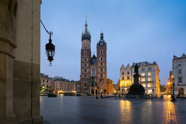 istock St. Mary's Basilica illuminated at dusk 1433566139