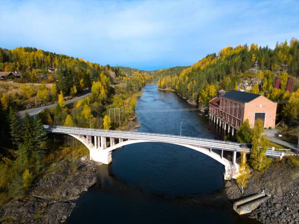 istock Aerial view of a bridge over the river 1433571690