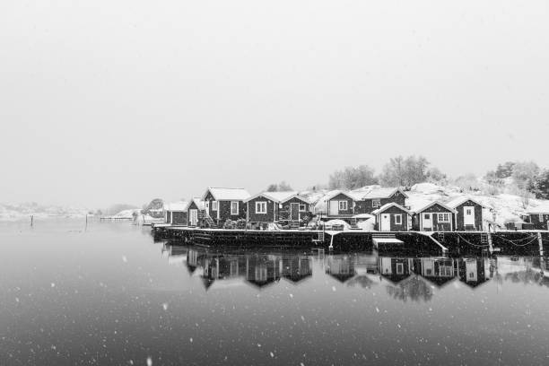 Small fishing village at the Swedish west coast. Gothenburg archipelago.