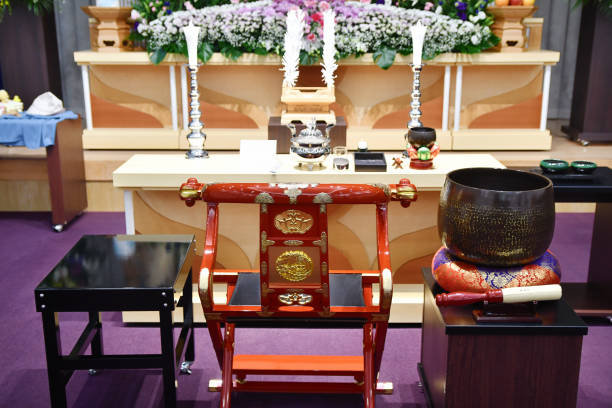 funeral It is the altar of the wake funeral home chairs stock pictures, royalty-free photos & images