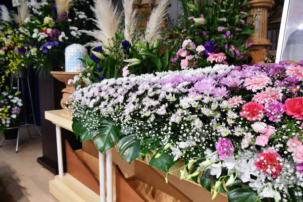 funeral It is the altar of the wake funeral home chairs stock pictures, royalty-free photos & images
