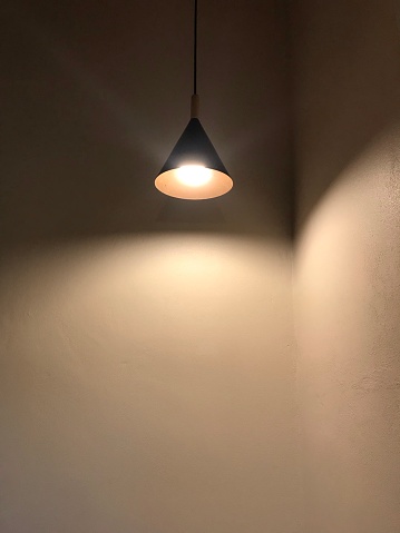 Hanging lamp in room