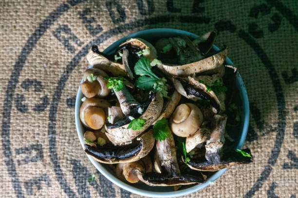istock mushrooms with coriander and garlic 1433585864
