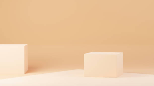 istock 3d render abstract display podium platform for  product presentation and advertising. Minimal scene backdrop with clean design. Vacant pedestal for mock up. Empty stage with pastel color for cosmetic. 1433596862