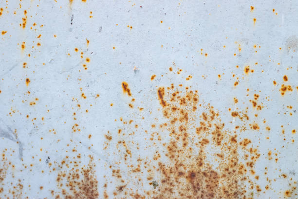 istock Rusted and corroded on metal white background 1433601925