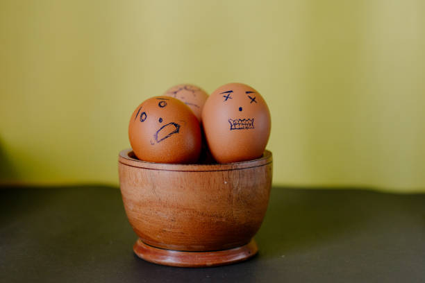 istock Some eggs in the bowel behind the yellow background 1433608240