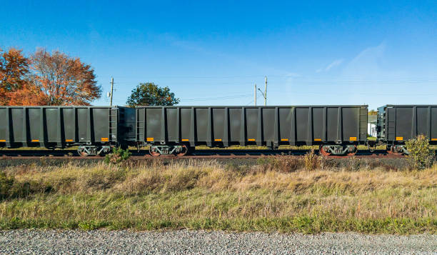 istock Black Open-top Hopper Railcars 1433616568