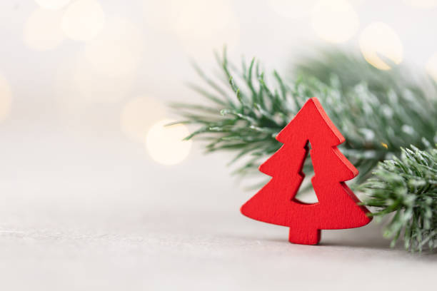 istock Christmas background with fir branches, decor on bohek background. 1433619357