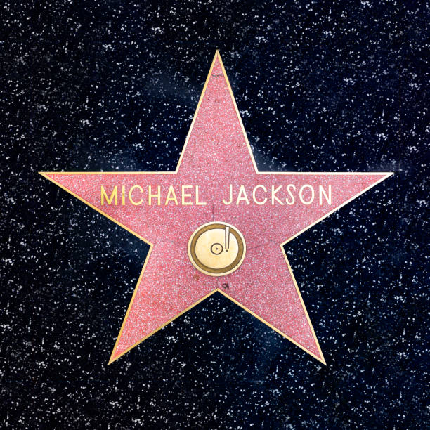 closeup of Star on the Hollywood Walk of Fame for Michael Jackson stock photo