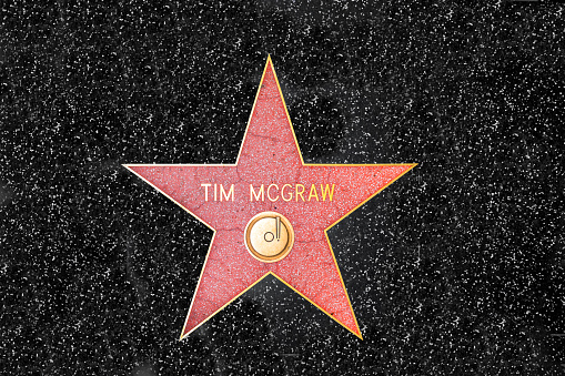 Los Angeles, USA - November 16, 2014: A blank star on the Hollywood Walk of Fame. One of 2,500 stars embedded in the sidewalks of Hollywood Boulevard bearing the names of entertainers. The stars are a monument for achievement in the entertainment industry and a popular tourist destination.