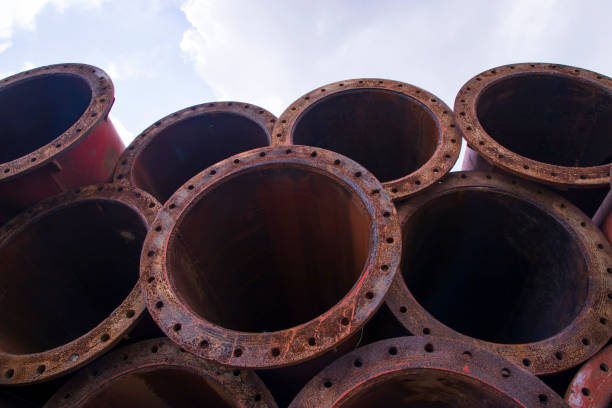 istock A texture industrial background of Rusty iron pipes  stack 1433622188