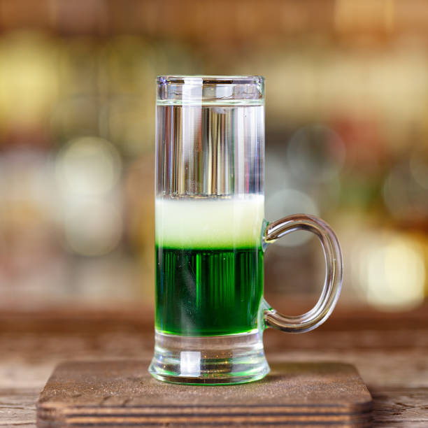 istock Cocktail shot green mexican 1433624087
