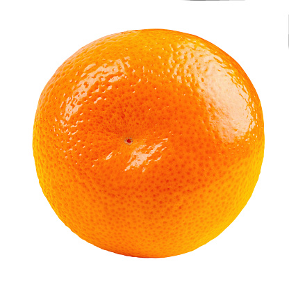 Mandarin, tangerine citrus fruit  isolated on white background. File contains clipping path.