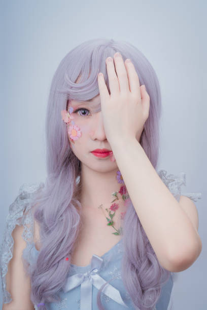 istock A girl with petals on her body 1433625581