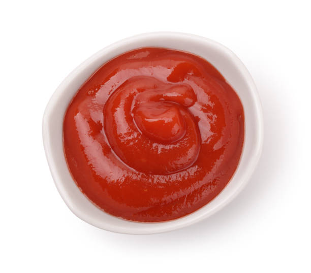 istock Top view of diip bowl with ketchup 1433626180