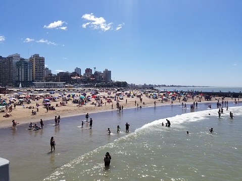 amazing day in the beach of Mar del Plata