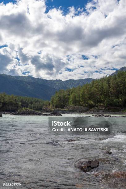 A Fastflowing Wide And Fullflowing Mountain River Stock Photo - Download Image Now