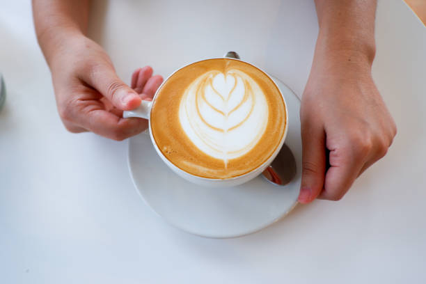 istock Ready to drink hot coffee latte froth art. 1433627925
