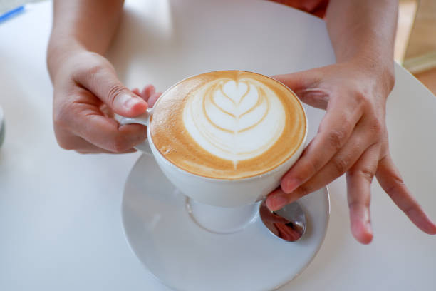 istock Ready to drink hot coffee latte froth art. 1433627936