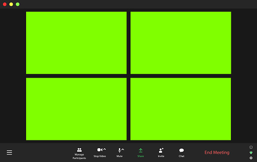 Video Call Window Frame Video Conference User Interface Video Call Window Overlay Stock ...