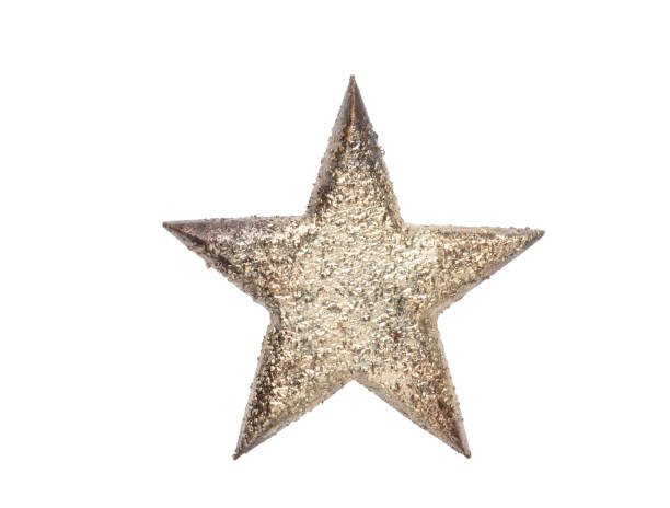 istock Christmas tree stars decorations isolated on white background. 1433635249