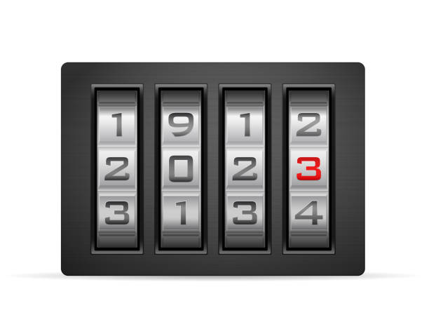 コンビネーションロック新2023 - combination lock variation lock safe点のイラスト素材／クリップアート素材／マンガ素材／アイコン素材