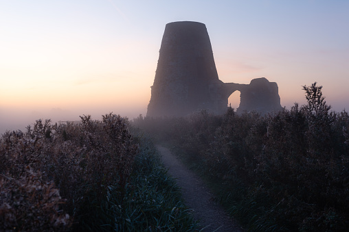 St Benet's Abbey ruins misty morning i. St Benet's, September 2109 Norfolk Broads