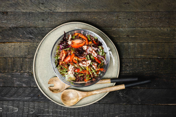 istock Quinoa salad with chicken and vegetables. 1433639673