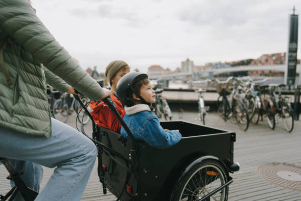istock Cargo bike ride with our mom 1433640650