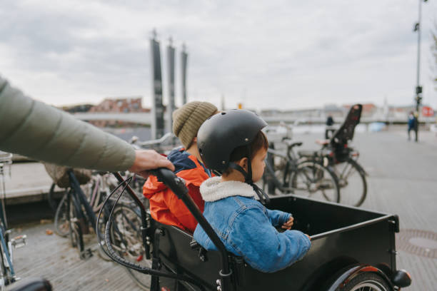 istock Cargo bike ride with our mom 1433640689