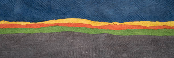 istock abstract landscape in green, yellow, black and blue 1433641918
