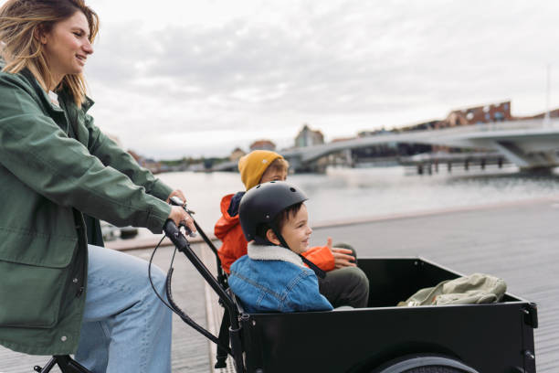 istock Cargo bike ride with our mom 1433642175