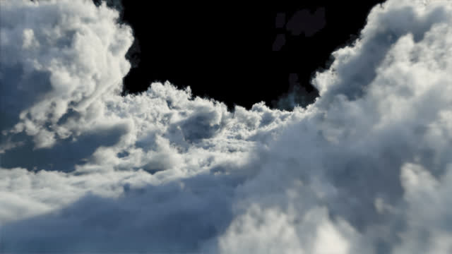 Flying Through the Cinematic Clouds Background Loop with Alpha version 01