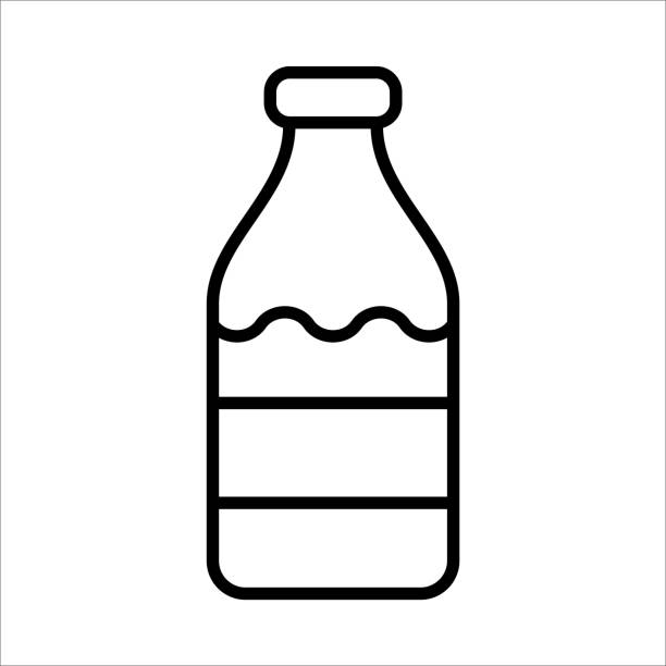 mleko ikona logo design szablon wektorowy ilustracja znak i symbol - white background ideas food and drink lifestyles stock illustrations