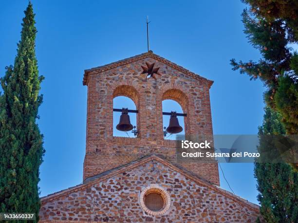 Bell Tower Of The Church Of Puerto Lapice Province Of Ciudad Real Castilla La Mancha Spain Stock Photo - Download Image Now