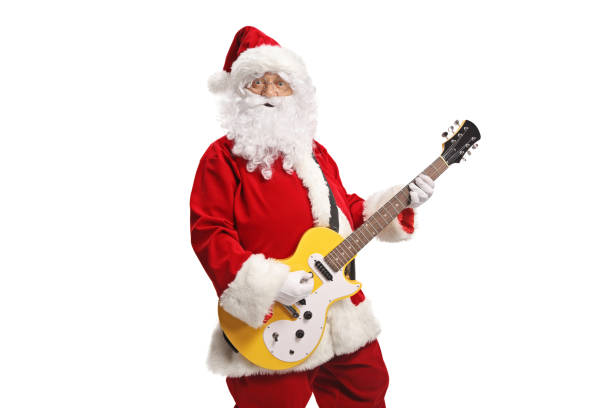 istock Santa claus playing an electirc guitar 1433651429