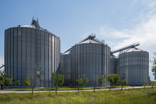 Agricultural Silos. Storage of agricultural production. Grain elevator