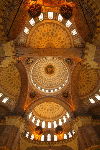 Interior view of Hagia Sophia mosque, one of the urban symbols of Istanbul