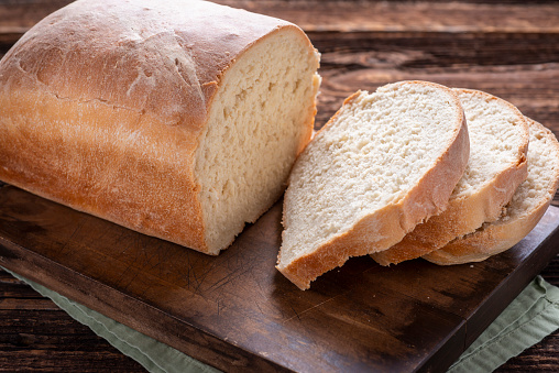 Open bread prepared to blank sandwich, concept metaphor