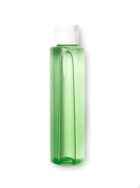 istock Cosmetic bottle isolated on white, top view 1433681574