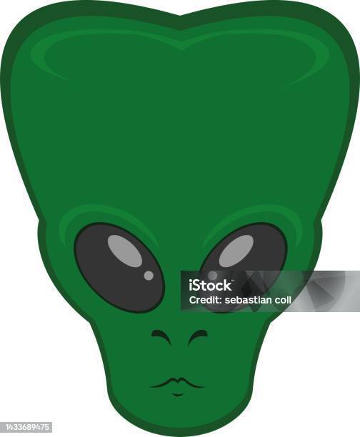 Vector Extraterrestrial Face Cartoon Stock Illustration - Download ...