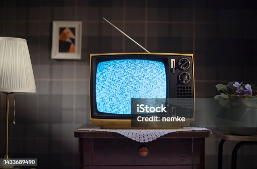 istock 1970's style room with tv 1433689490