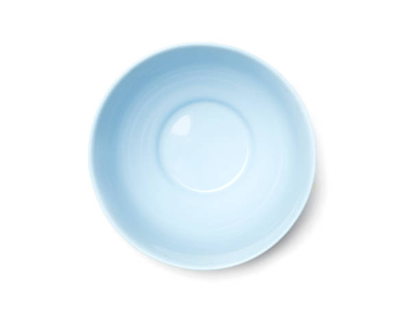 istock Blue bowl isolated on white, top view. 1433690645